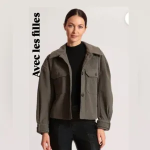 &quot;Avec Les Filles Oversized Green Corduroy Jacket *SIZE: S