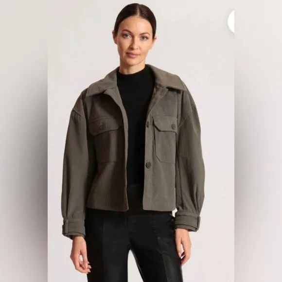 &quot;Avec Les Filles Oversized Green Corduroy Jacket *SIZE: S