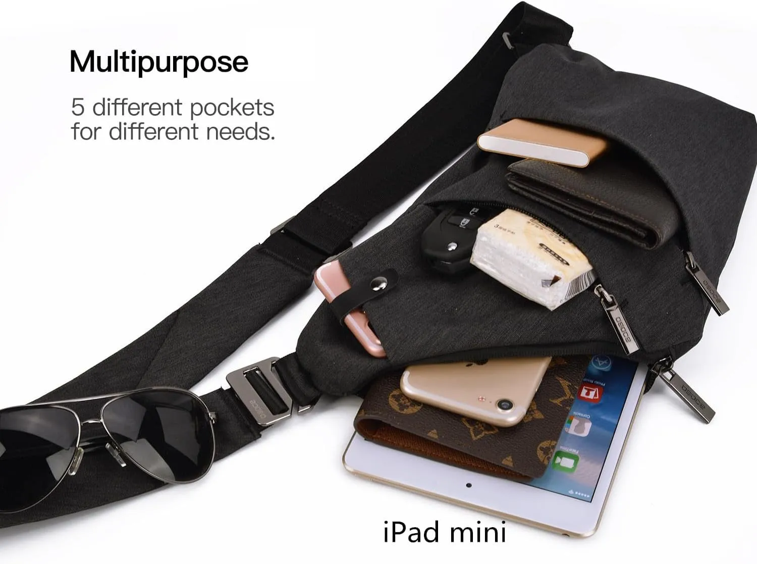 Antitheft Shoulder Crossbody Sling Bag for Men & Women