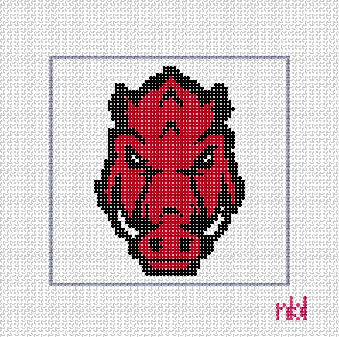 Arkansas Needlepoint Canvas- 4 inch square