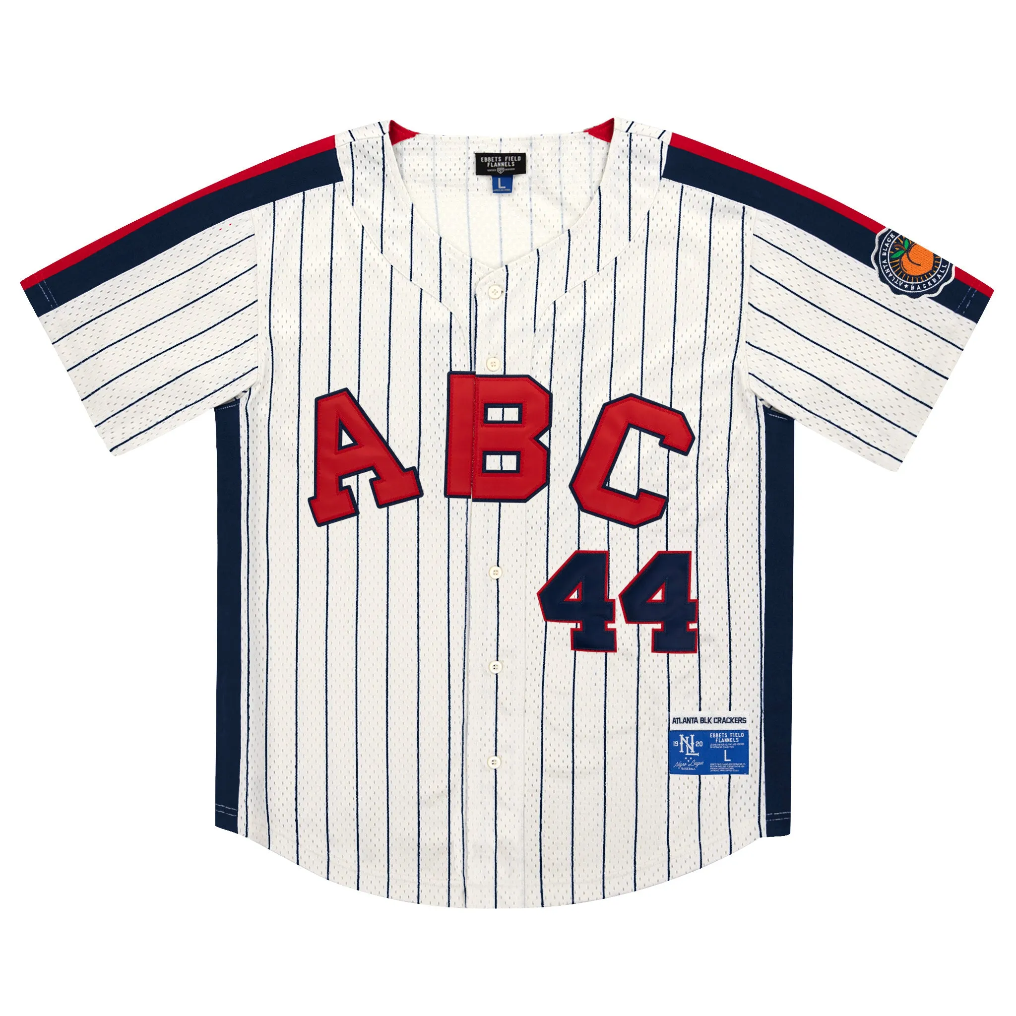 Atlanta Black Crackers EFF NLB Pinstripe Button Down Jersey