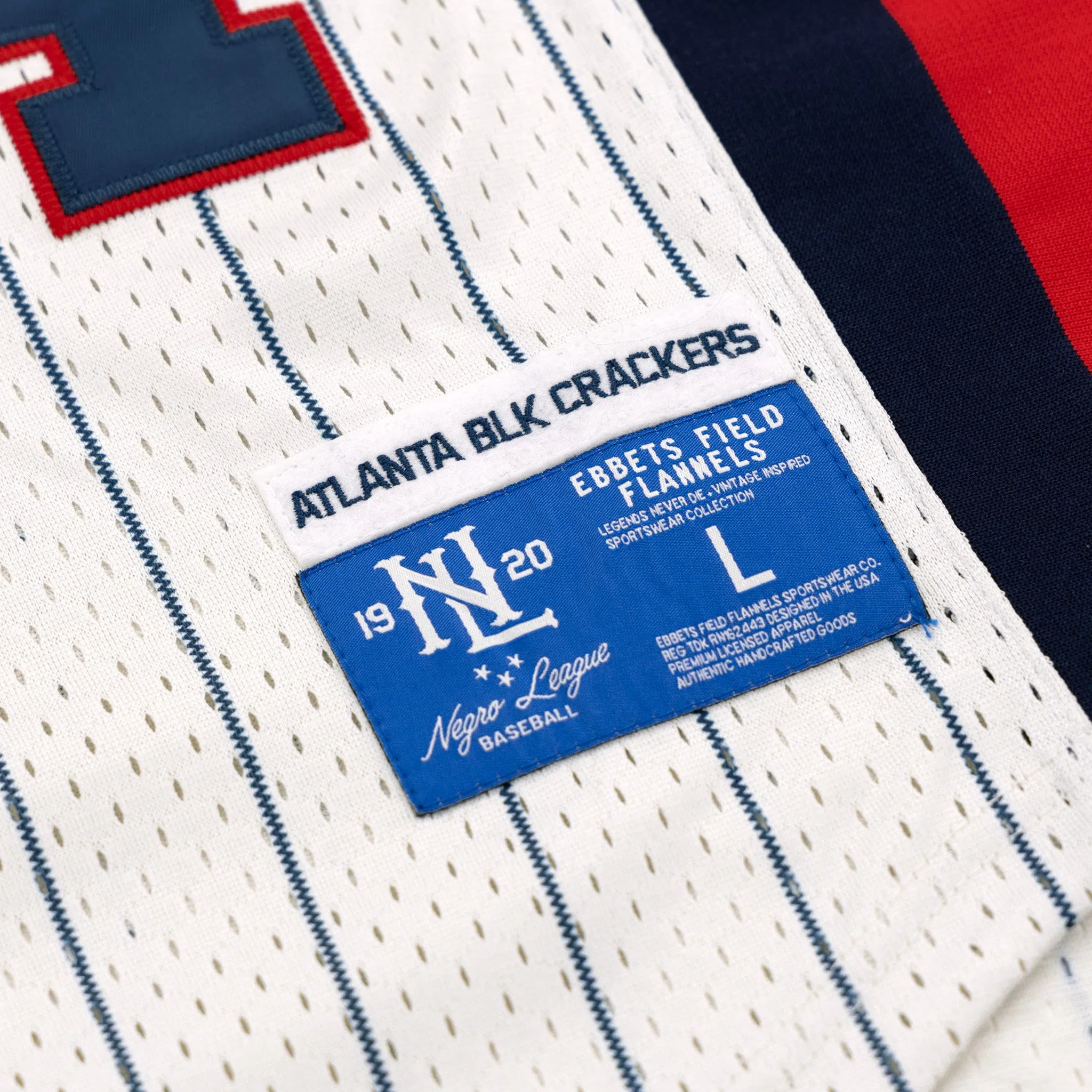 Atlanta Black Crackers EFF NLB Pinstripe Button Down Jersey