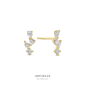 Aucielle - Boucles d'oreilles - Or Jaune et Zircons (AE0122C)