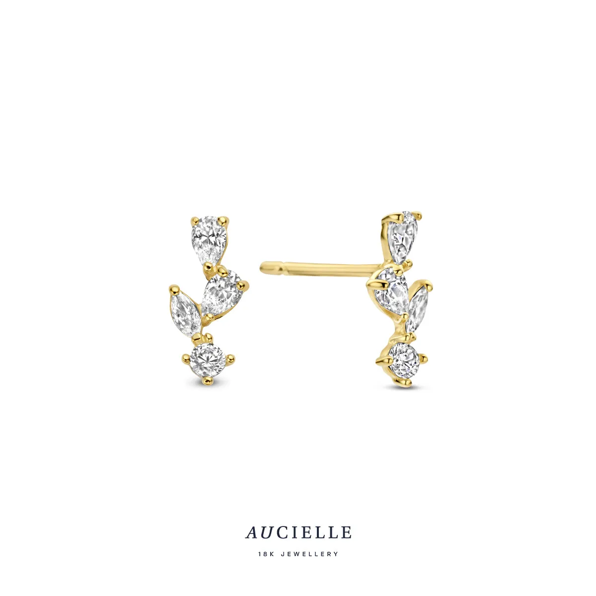 Aucielle - Boucles d'oreilles - Or Jaune et Zircons (AE0122C)