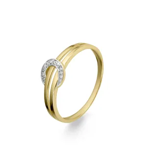 Bague avec motif - Or Jaune, Diamants (068245A)