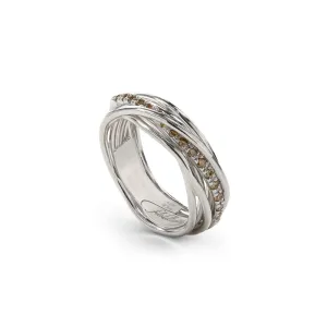 Bague Filodellavita -7 fils Argent, Diamants bruns (FAN7ABR)