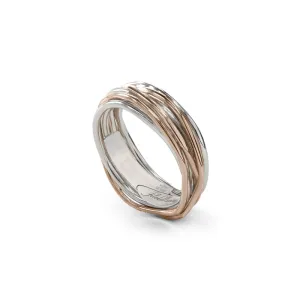 Bague Filodellavita -7 fils Or Rose 9k et Argent (FAN7AR)