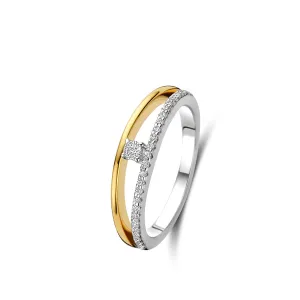 Bague Naiomy  - Argent Bicolore et zircons (N4U51)
