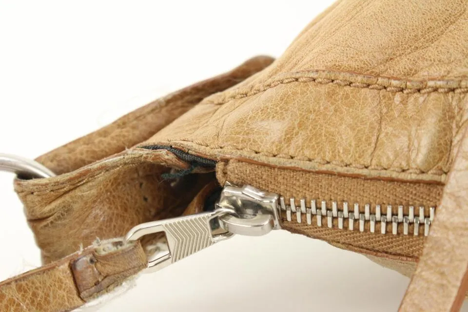 Balenciaga Brown Leather Classic the Day Hobo Messenger 14ba53s