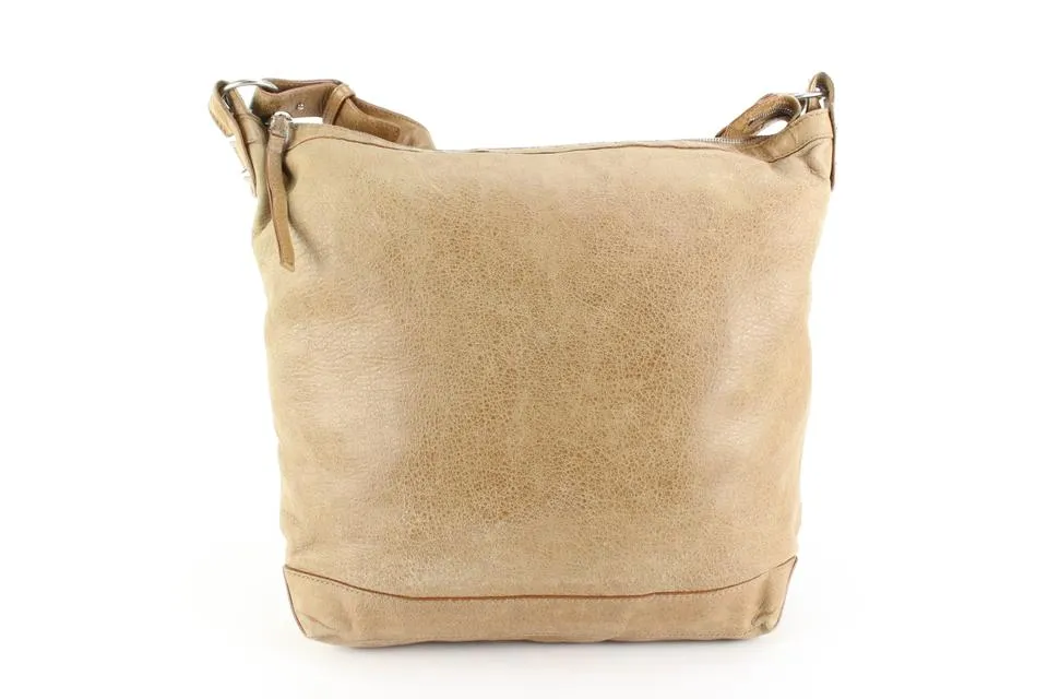Balenciaga Brown Leather Classic the Day Hobo Messenger 14ba53s