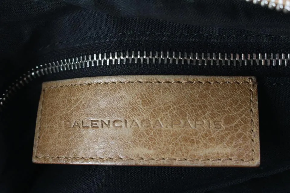 Balenciaga Brown Leather Classic the Day Hobo Messenger 14ba53s