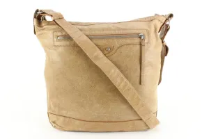 Balenciaga Brown Leather Classic the Day Hobo Messenger 14ba53s