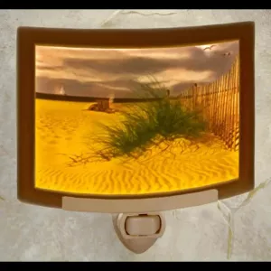 Balmy Beach Porcelain Lithophane Colored Night Light