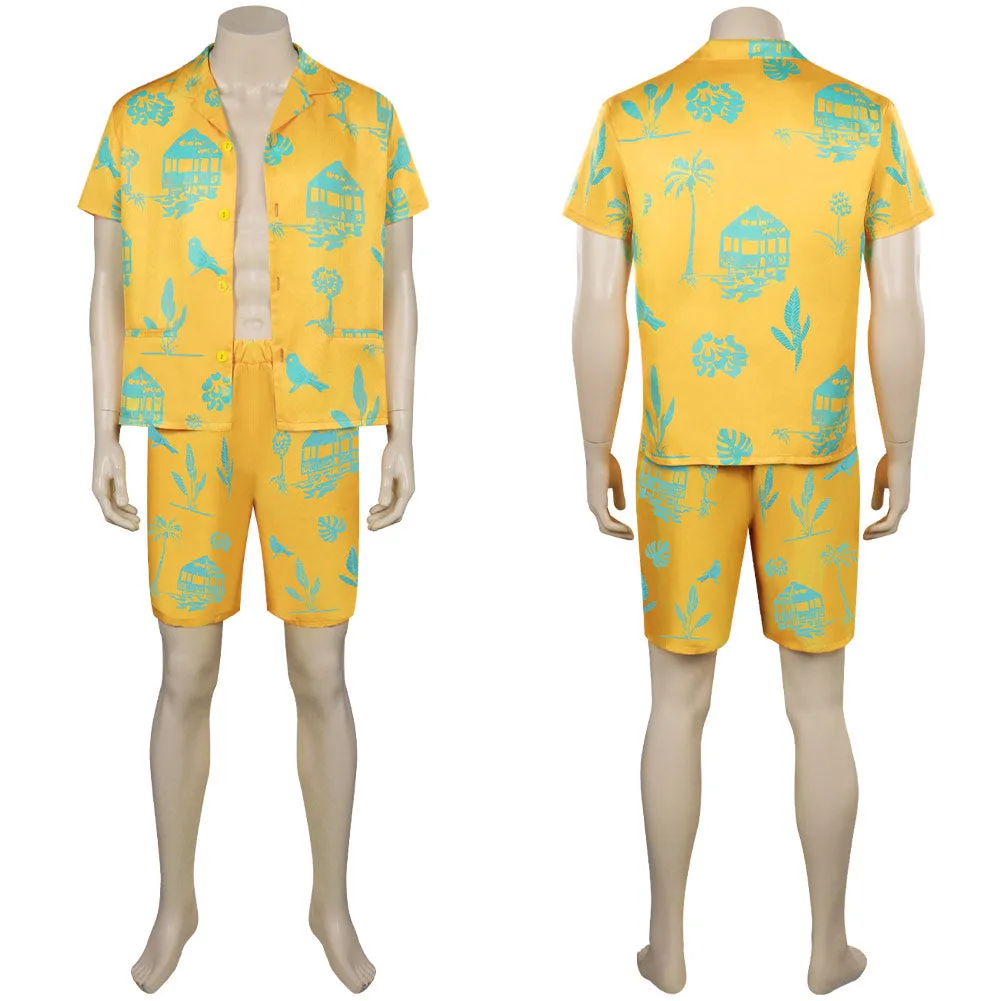 Barbie Ken Yellow Beachwear Outfits Cosplay Costume Halloween Carnival Suit