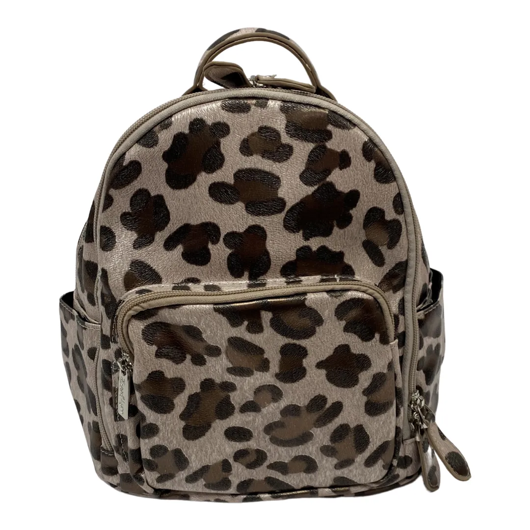 Bari Lynn Light Pink Leopard Mini Backpack