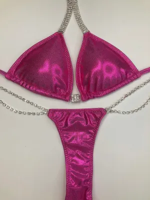 Basic Competition Bikini M Hot Pink