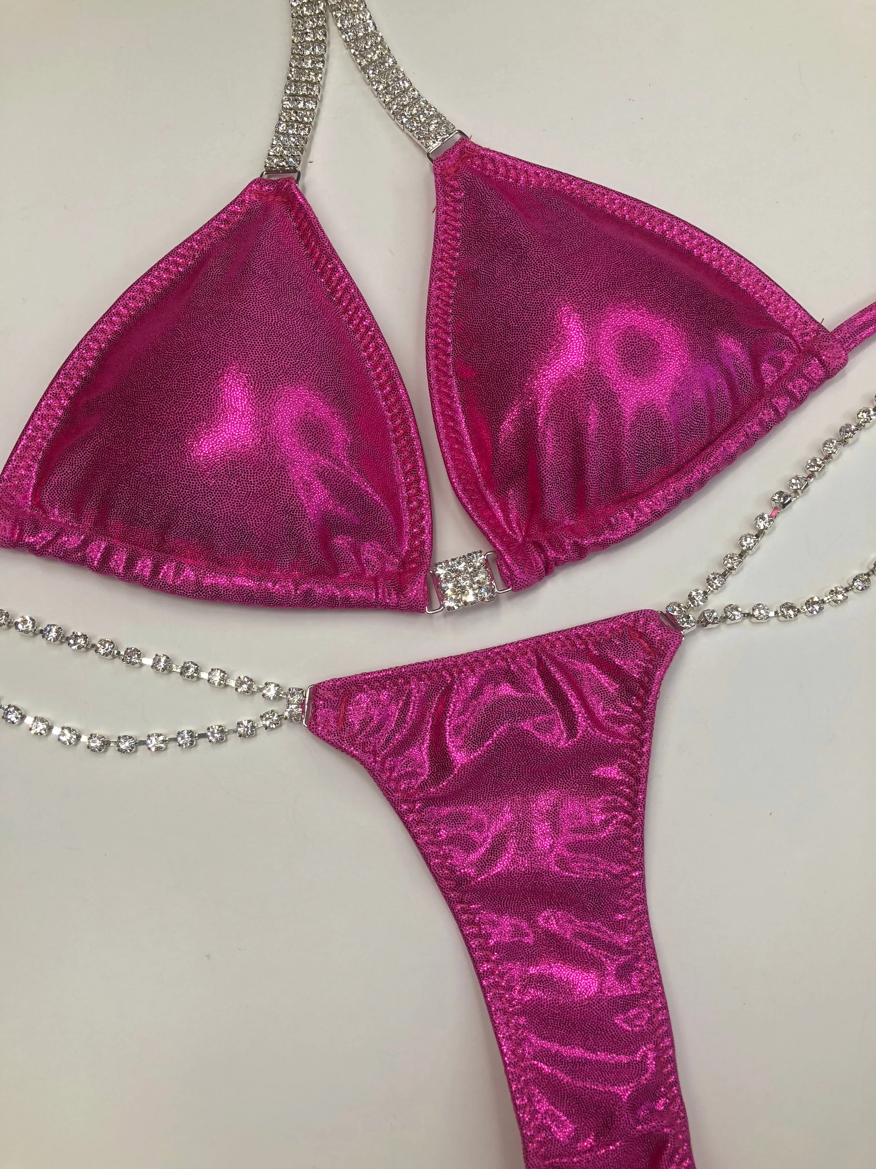Basic Competition Bikini M Hot Pink
