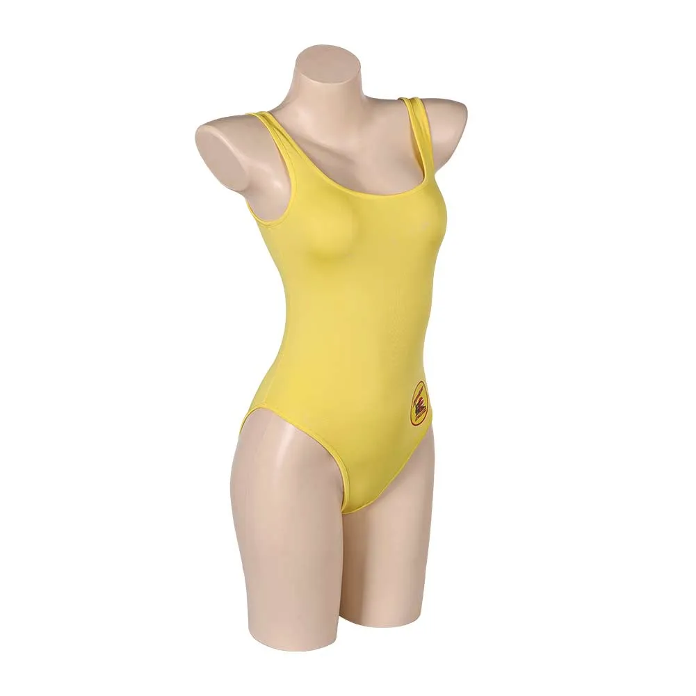 Baywatch Yellow One Piece Swimsuit Swimwear Cosplay Costume Outfits Halloween Carnival Suit