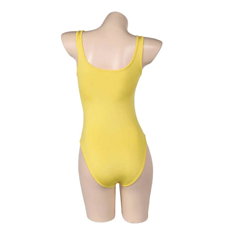 Baywatch Yellow One Piece Swimsuit Swimwear Cosplay Costume Outfits Halloween Carnival Suit