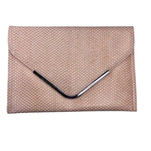 BCBGeneration Pink Textured Clutch Purse