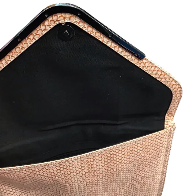 BCBGeneration Pink Textured Clutch Purse