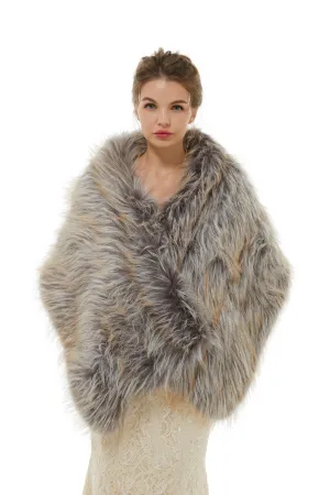 Belinda - Winter Faux Fur Wedding Wrap