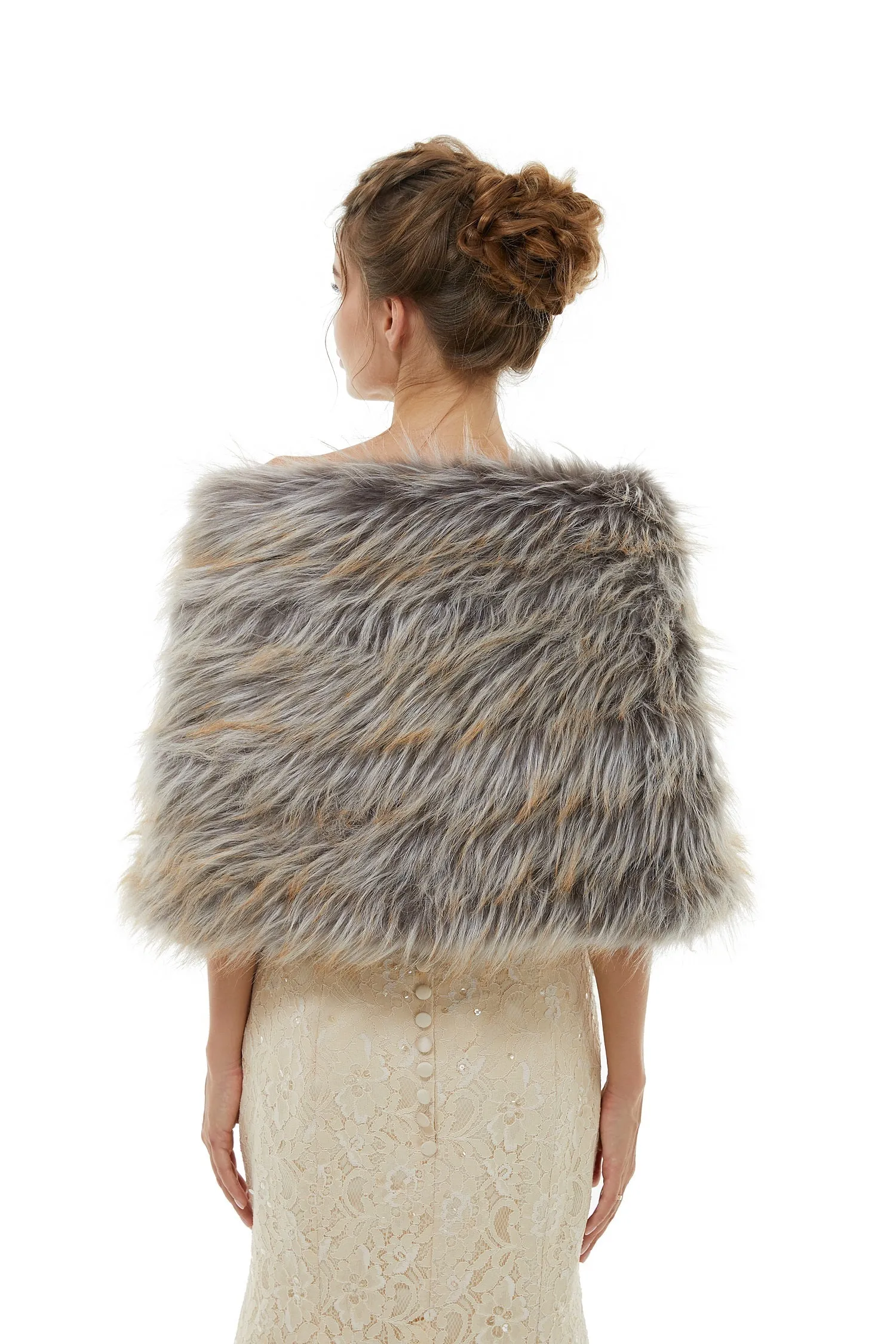 Belinda - Winter Faux Fur Wedding Wrap