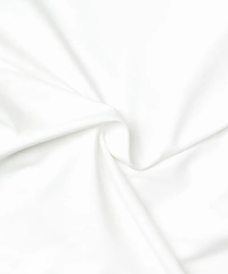 BENECIA 12 Puff Ribbon Neck Functional Tee - White
