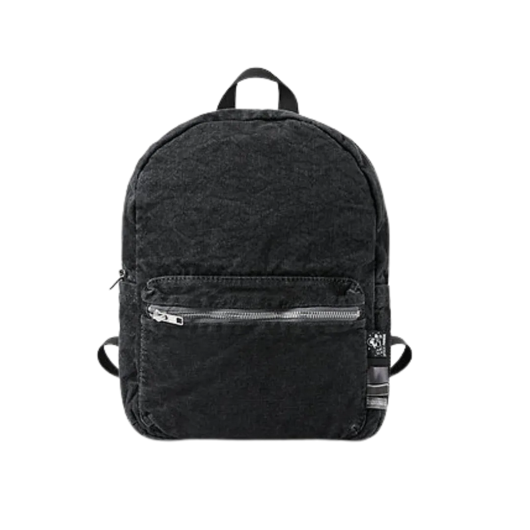 Black Denim Backpack