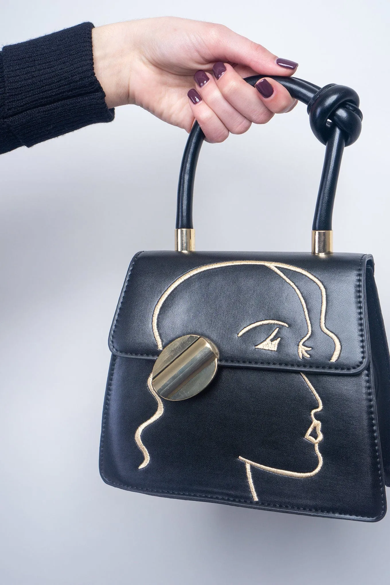 Black Gold Face Purse