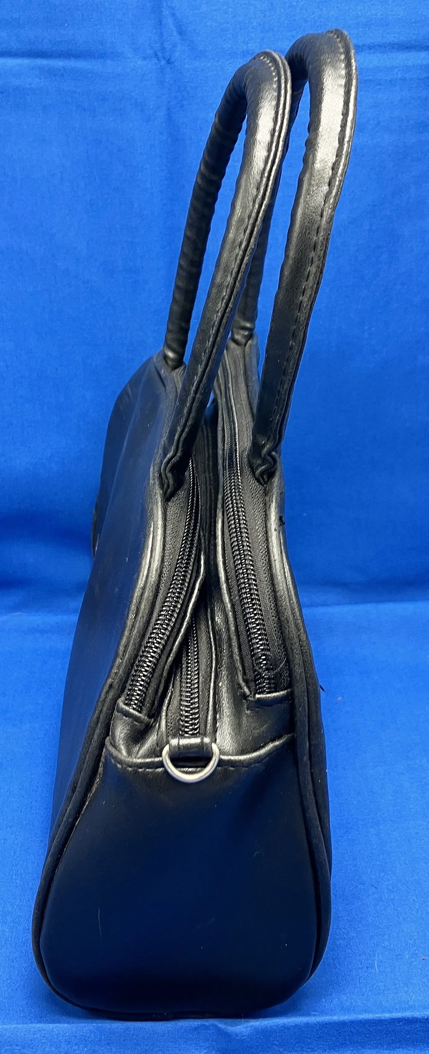Black Purse Handbag Satchel KMQ Collection Preowned