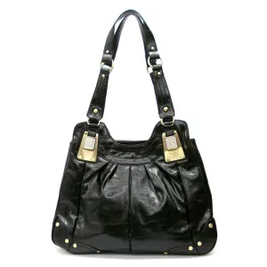 Black Shoulder Satchel Bag Handbag Purse rhinestone designer Inspired pockets