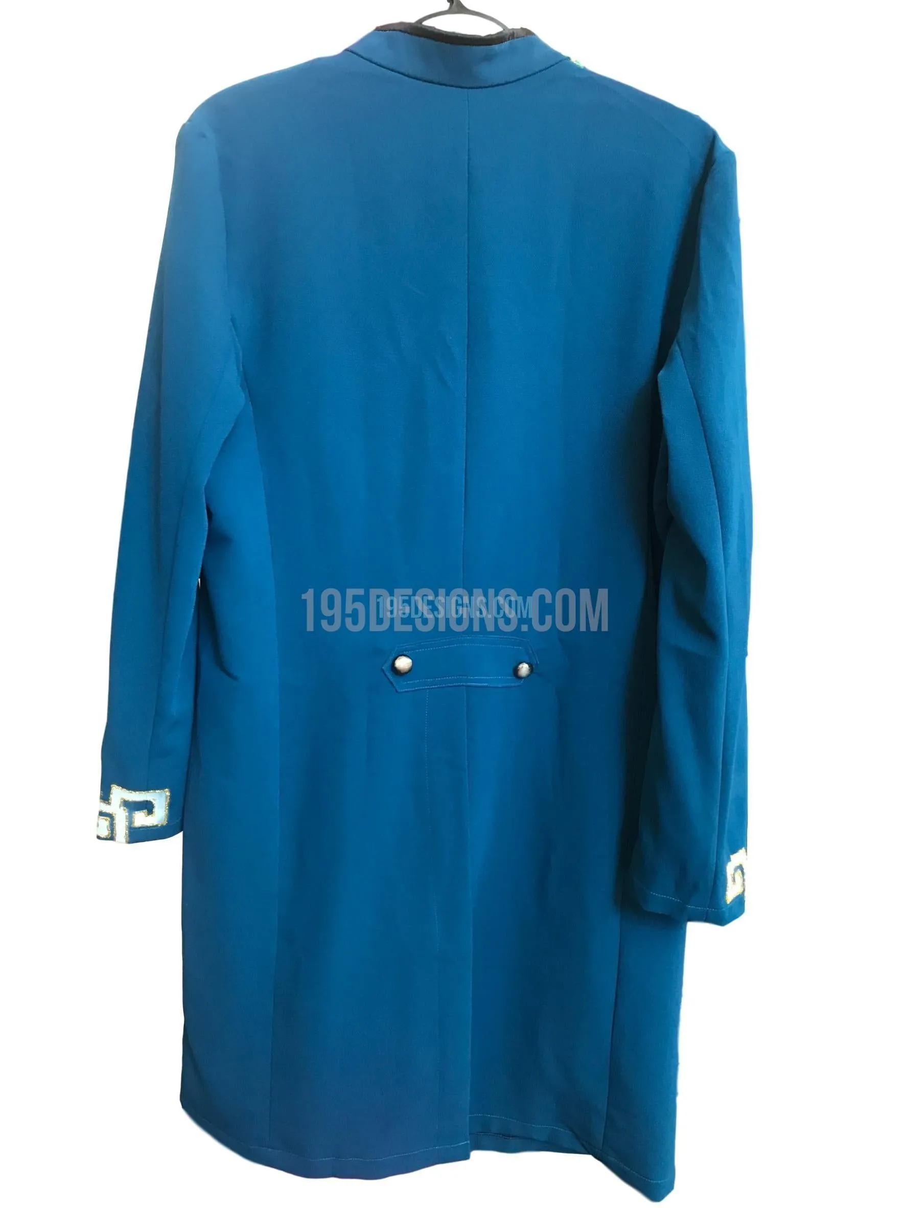 Blue Ao Dai Men - Xanh Rồng Nam Vải Cao Cấp
