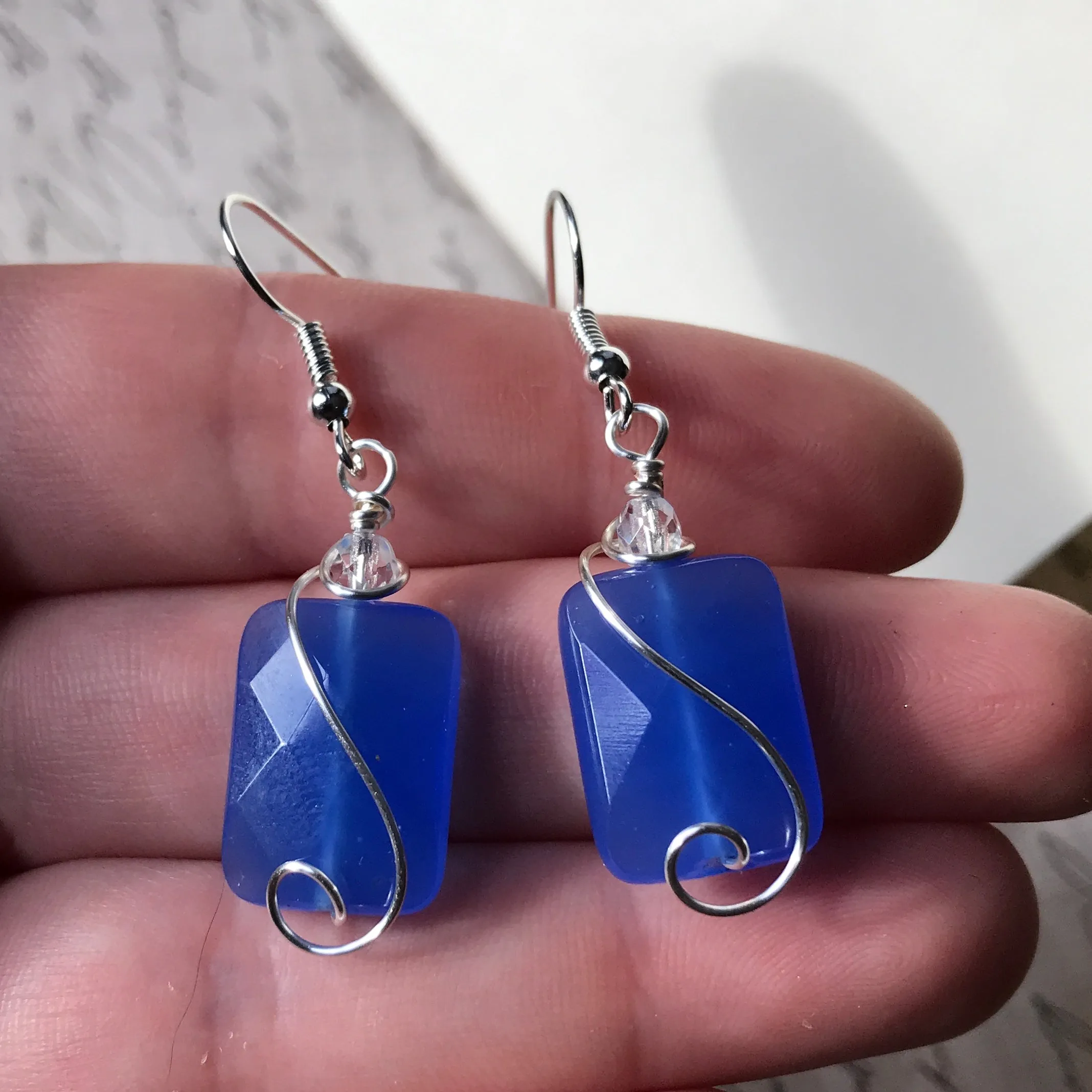 Blue Chalcedony Earrings