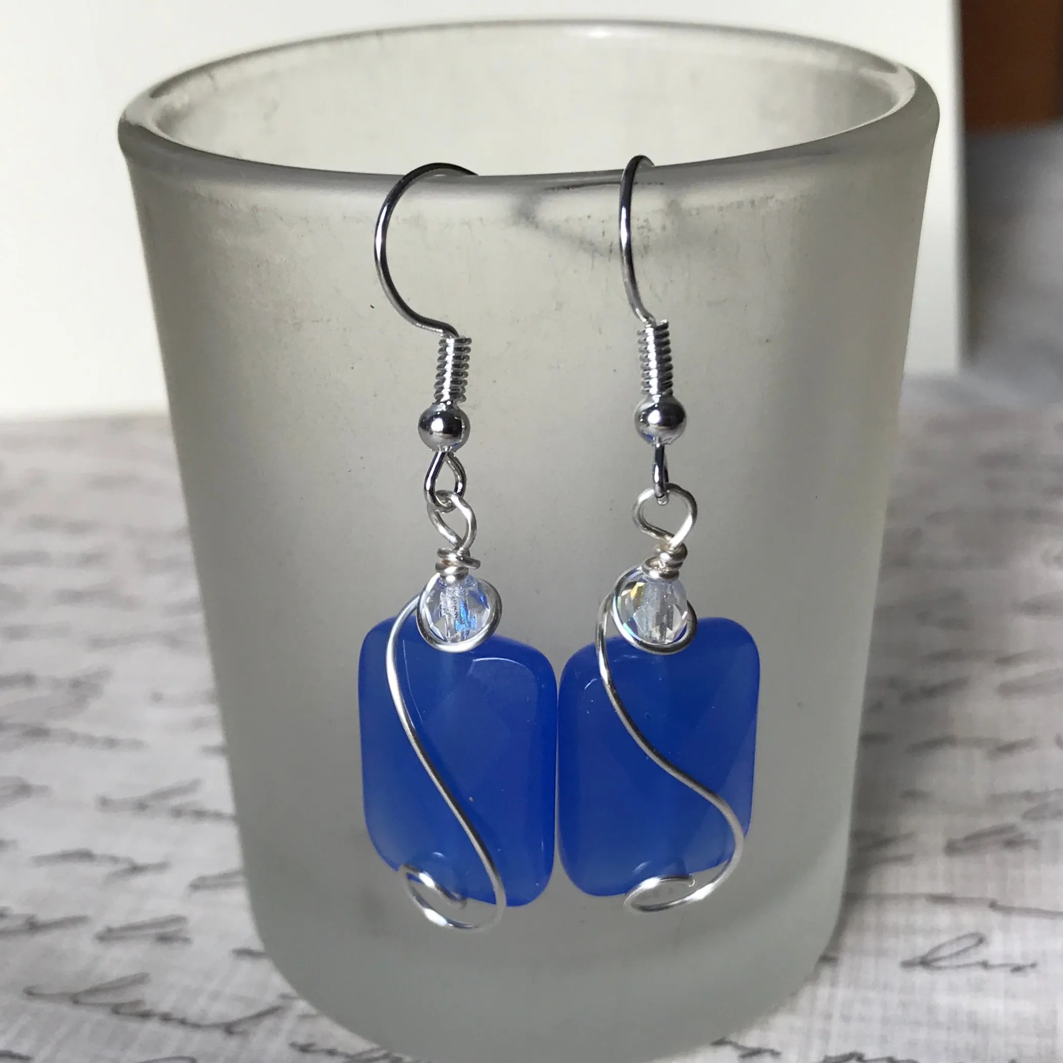 Blue Chalcedony Earrings