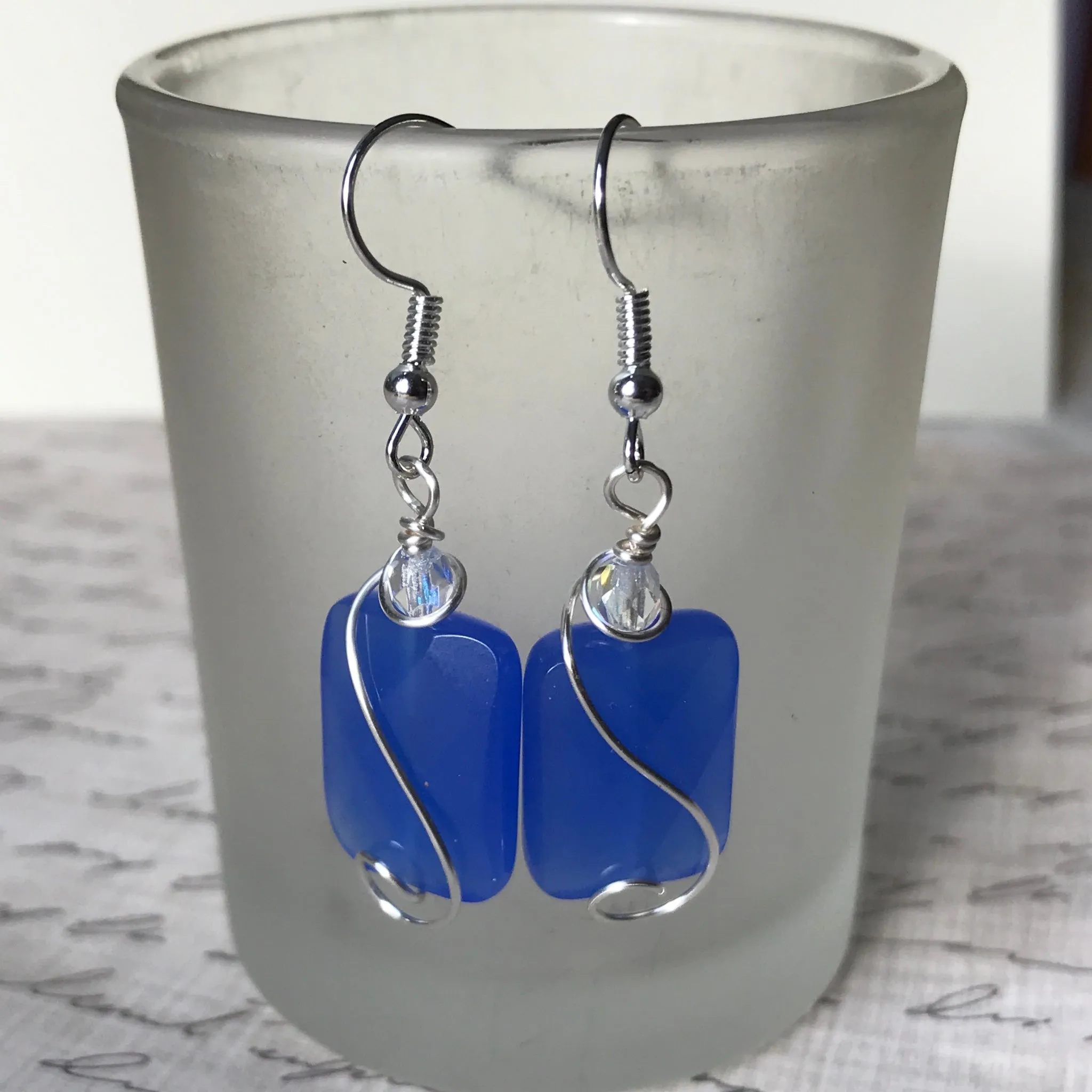 Blue Chalcedony Earrings