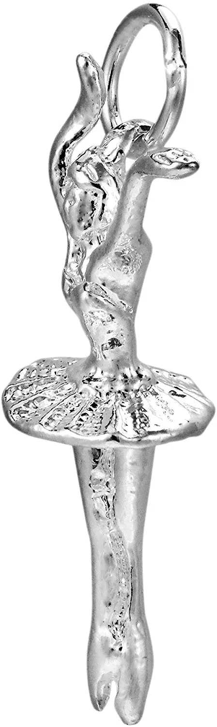 Body Colorz  Beautiful Ballerina Dancer .925 Sterling Silver Pendant
