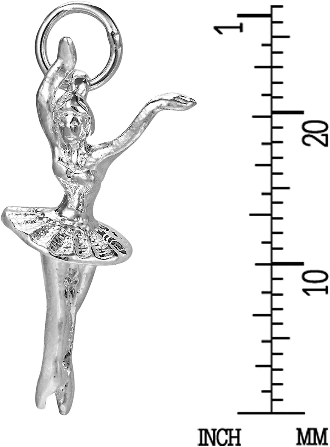 Body Colorz  Beautiful Ballerina Dancer .925 Sterling Silver Pendant
