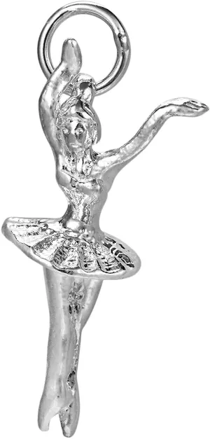 Body Colorz  Beautiful Ballerina Dancer .925 Sterling Silver Pendant