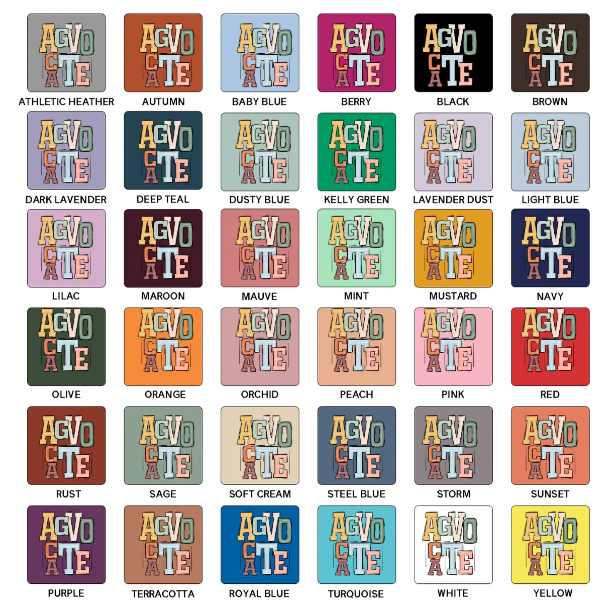 Boho Colors Agvocate T-Shirt (XS-4XL) - Multiple Colors!