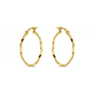 Boucles d'oreilles créoles - Or Jaune 18k 23mm (GO3030G23)