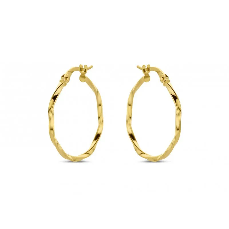 Boucles d'oreilles créoles - Or Jaune 18k 23mm (GO3030G23)