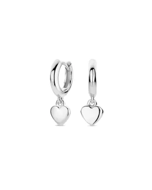 Boucles d'oreilles FJF - Créoles coeur, Argent (FJF0030042SR)