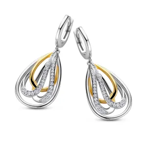 Boucles d'oreilles Naiomy - Plaqué or, Argent et zircons (N4O68)