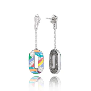 Boucles d'oreilles UNA STORIA - Capri, Argent et Zircons (BO16007)