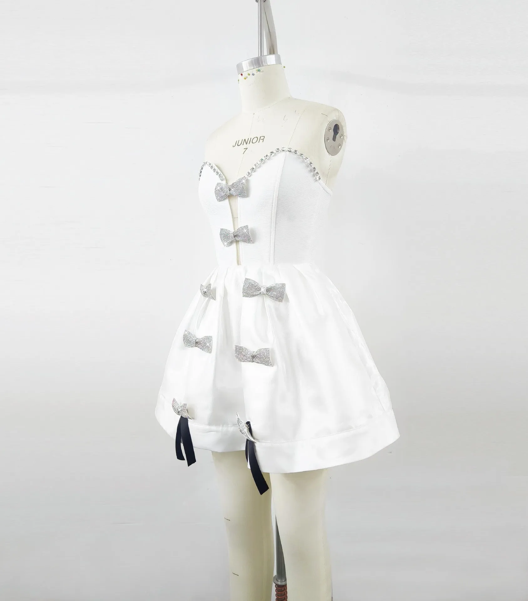 Bow Diamond Birthday Evening  Mini Dress