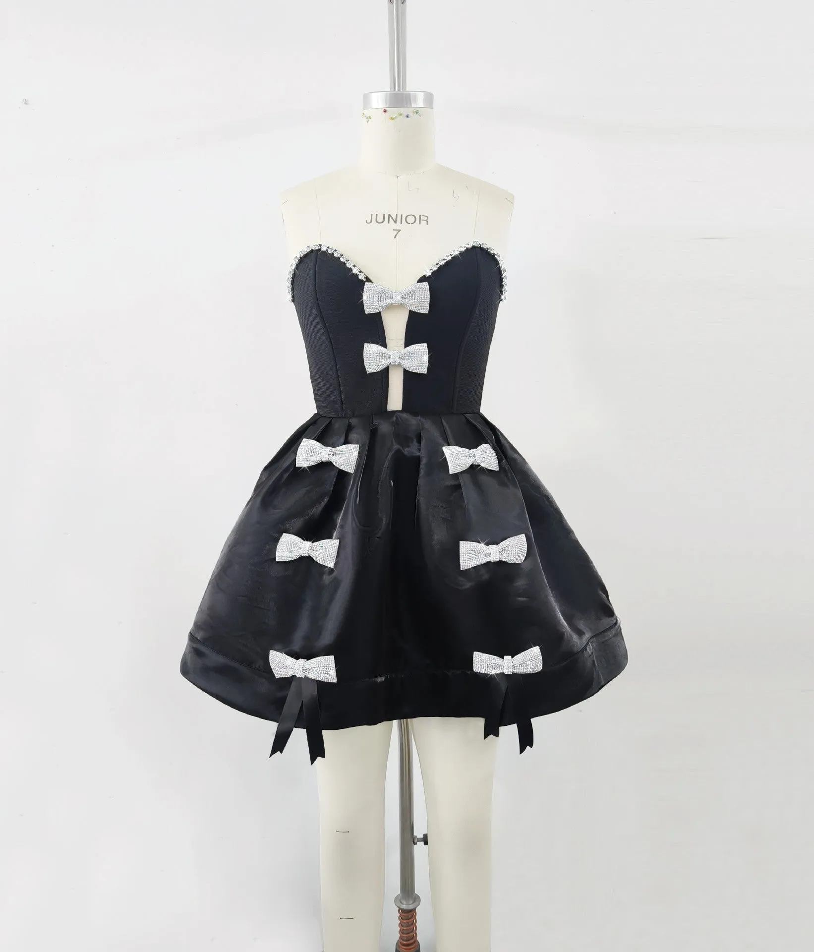 Bow Diamond Birthday Evening  Mini Dress