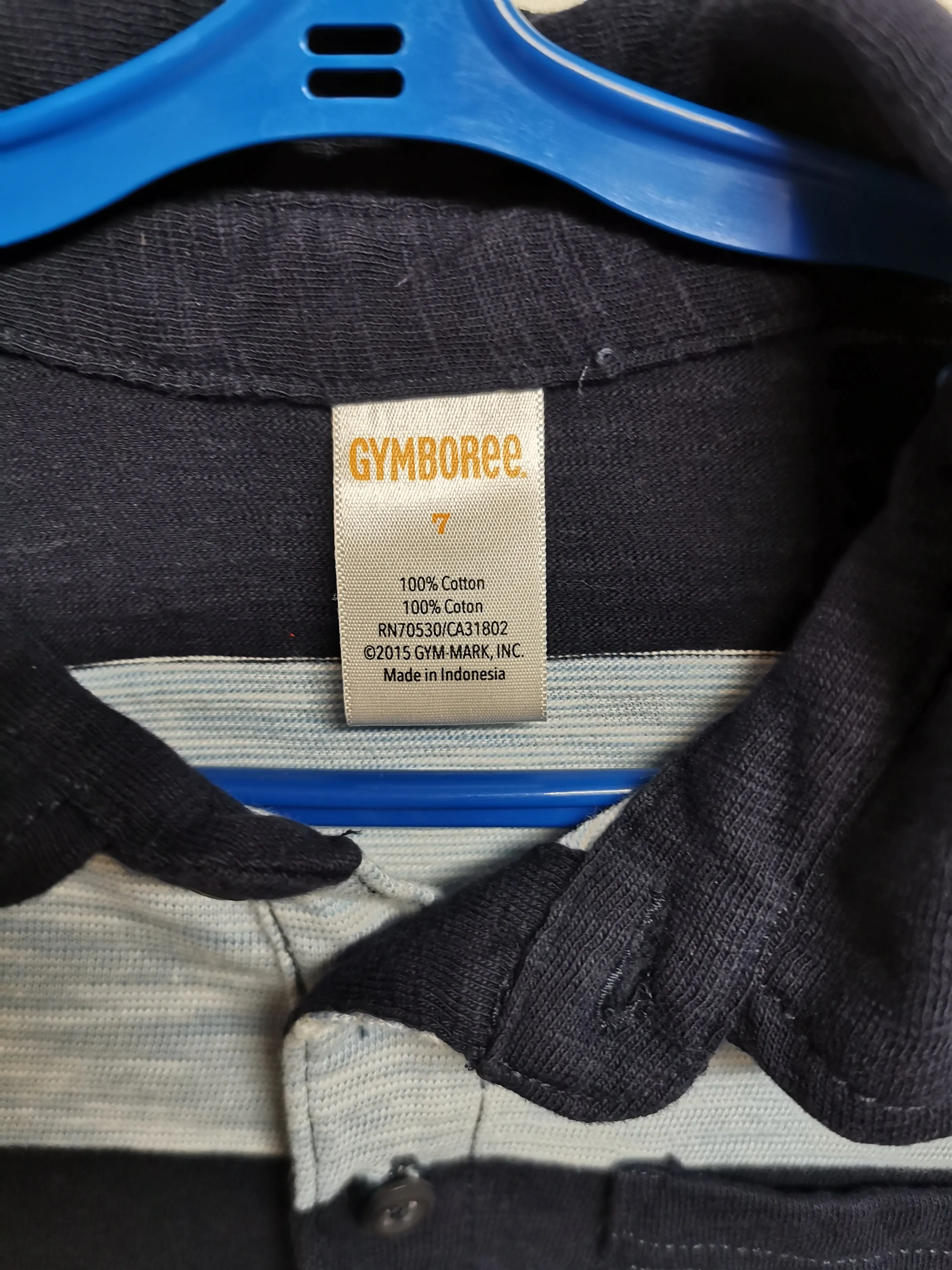 BOY SIZE 7 YEARS - GYMBOREE, Soft Cotton, Polo T-shirt EUC B50