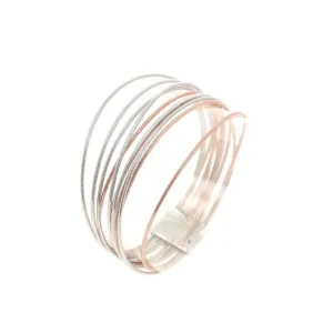 Bracelet Pesavento - DNA Spring, Argent et Plaqué Or Rose (WDNAD369)