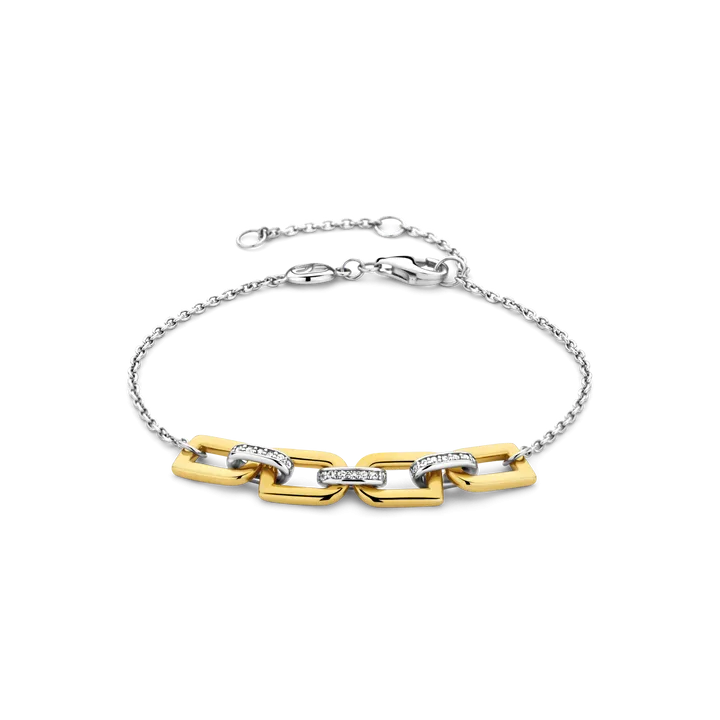 Bracelet TI SENTO - Argent bicolore doré et Zircons (23032ZY)